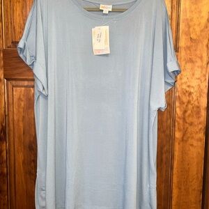 LuLaRoe Leah Blue Oversized Tunic Top